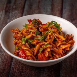 Veg Spaghetti Red Spicy Tangy Sauce