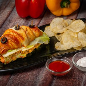 Bell Pepper Pesto Chicken Croissant