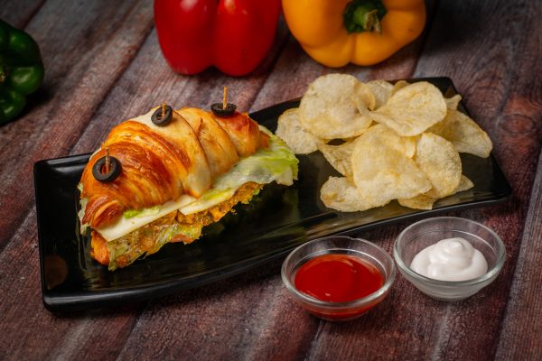 Bell Pepper Pesto Chicken Croissant
